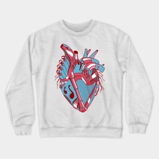 Pastel Tones No 2 Musical Heart Crewneck Sweatshirt